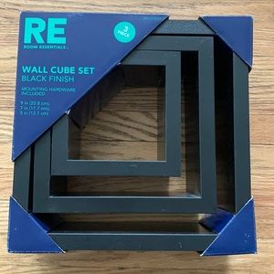 π Black Finish Wall Cube Set